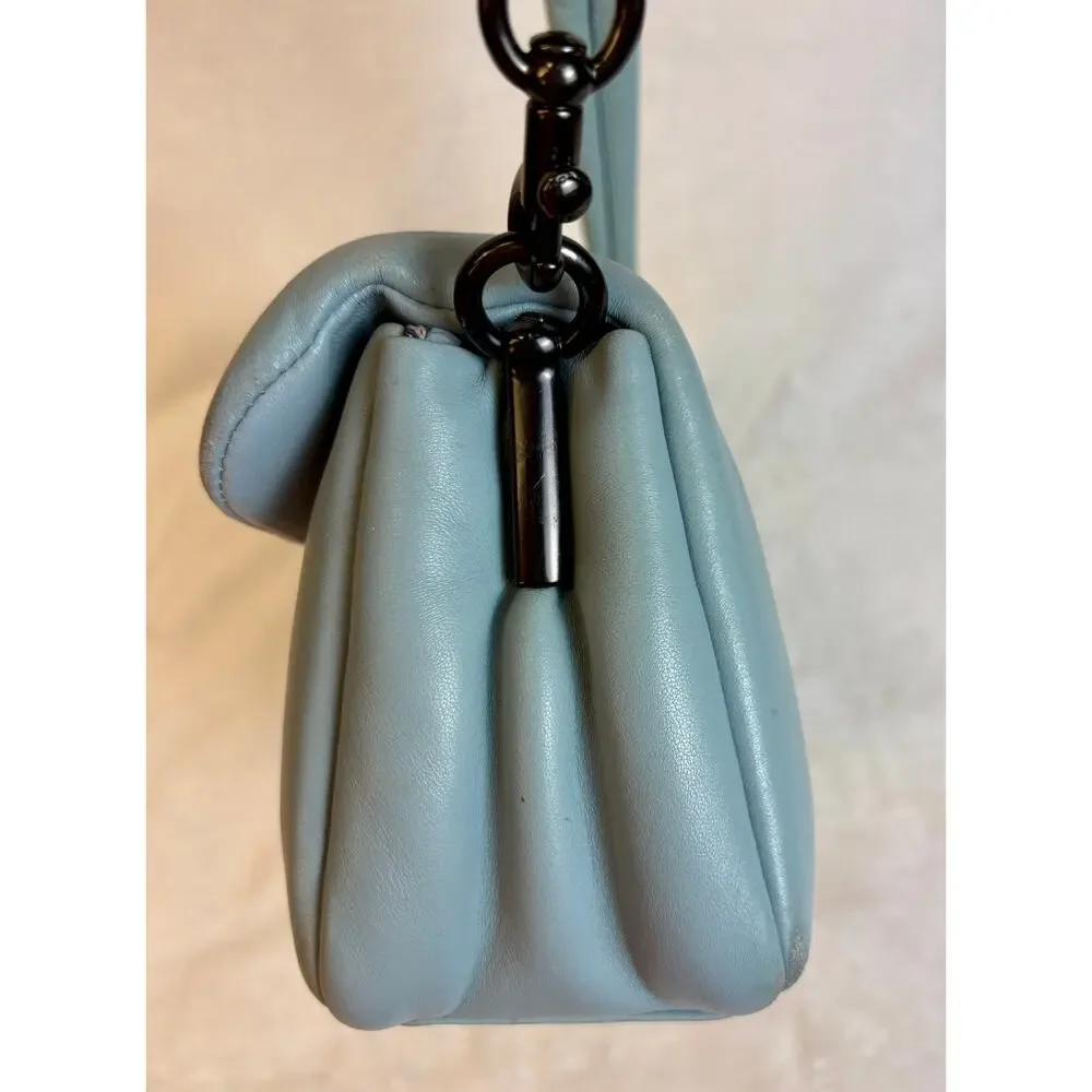 Coach Pillow Tabby Shoulder Bag 26 in Aqua Leather